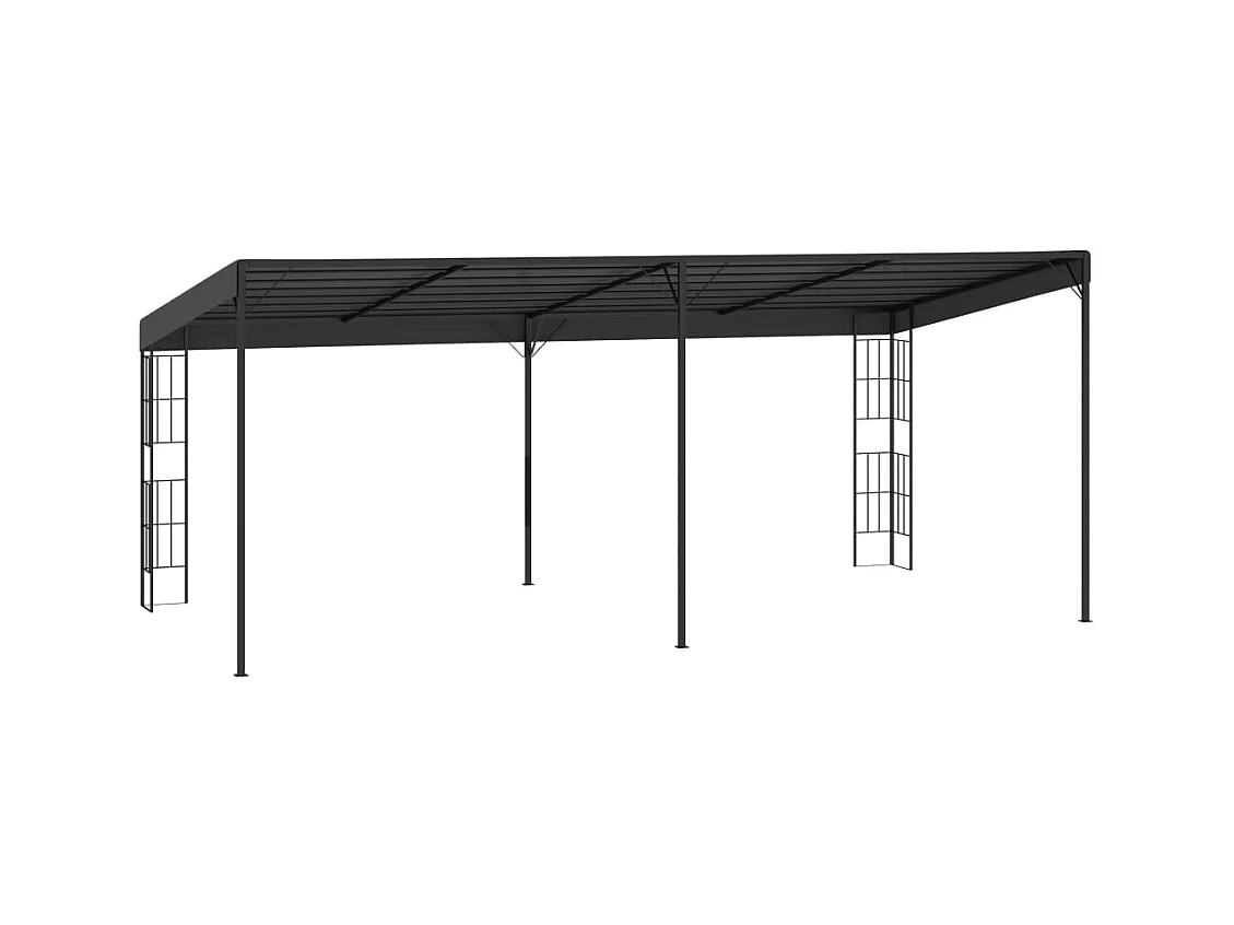 Belvédère mural 3x6 m Anthracite Tissu