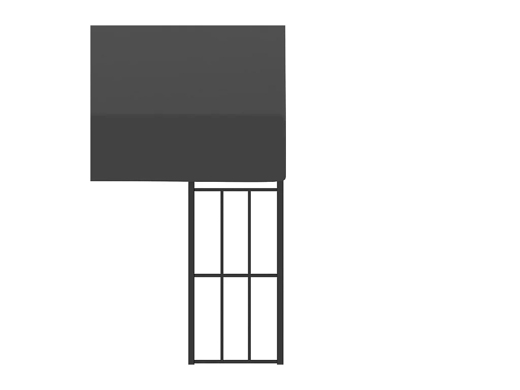 Belvédère mural 3x6 m Anthracite Tissu