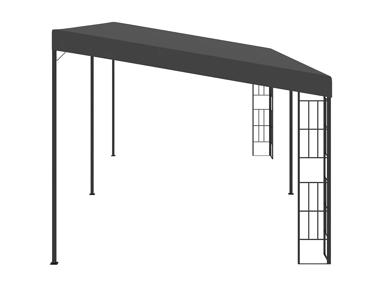 Belvédère mural 3x6 m Anthracite Tissu