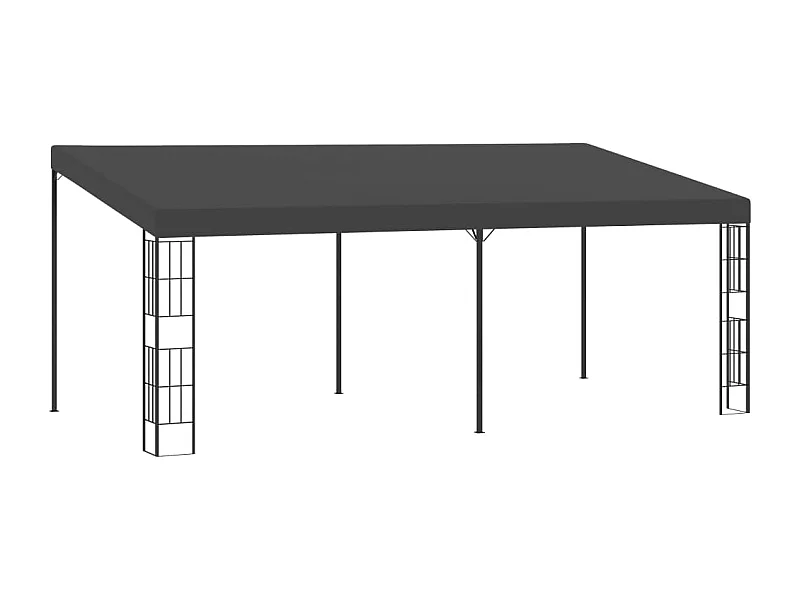 Belvédère mural 3x6 m Anthracite Tissu