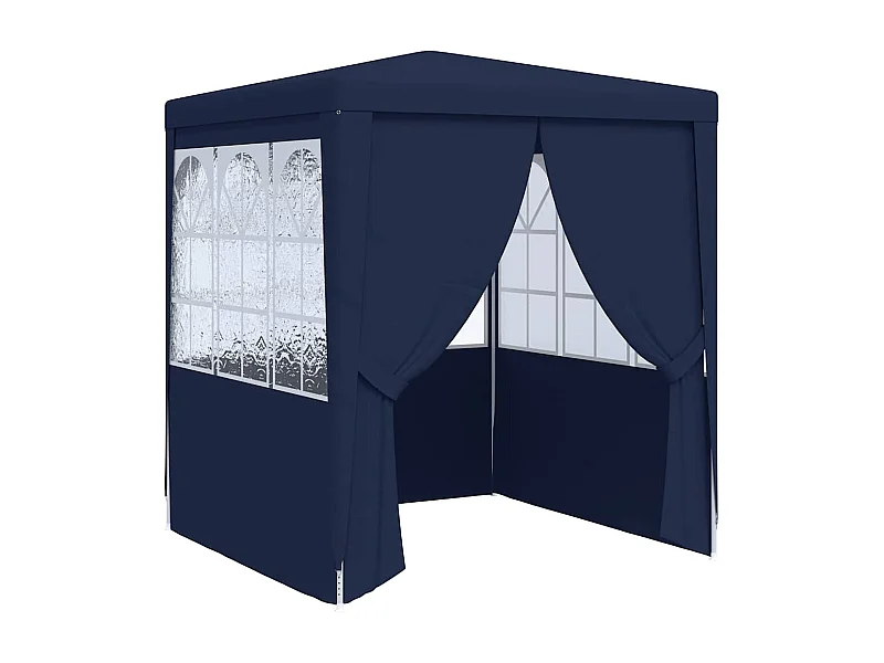 Carpa de recepción con paredes laterales 2x2 m Azul 90 g/m²