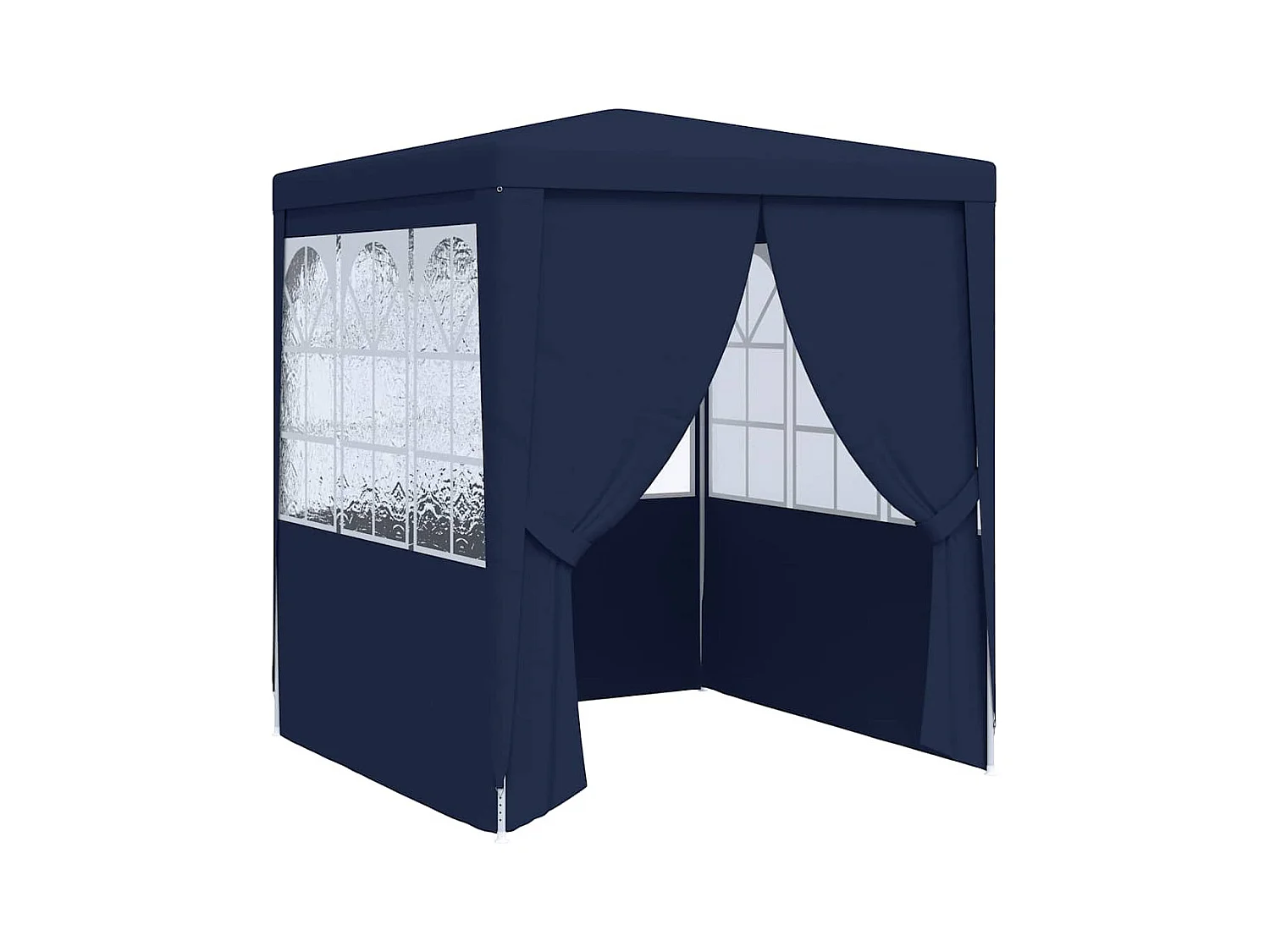 Empfangszelt mit Seitenwänden 2x2 m Blau 90 g/m²