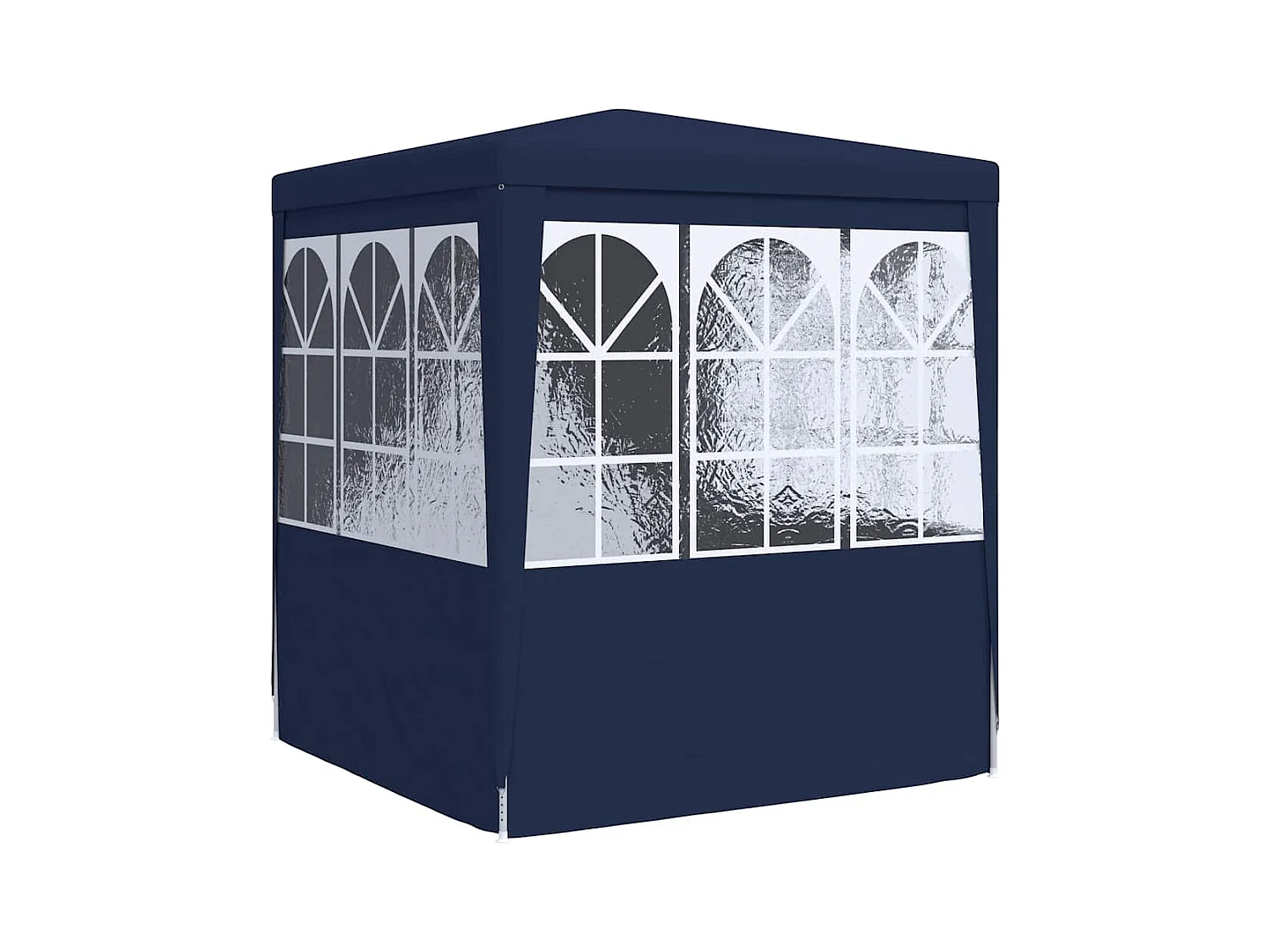 Empfangszelt mit Seitenwänden 2x2 m Blau 90 g/m²