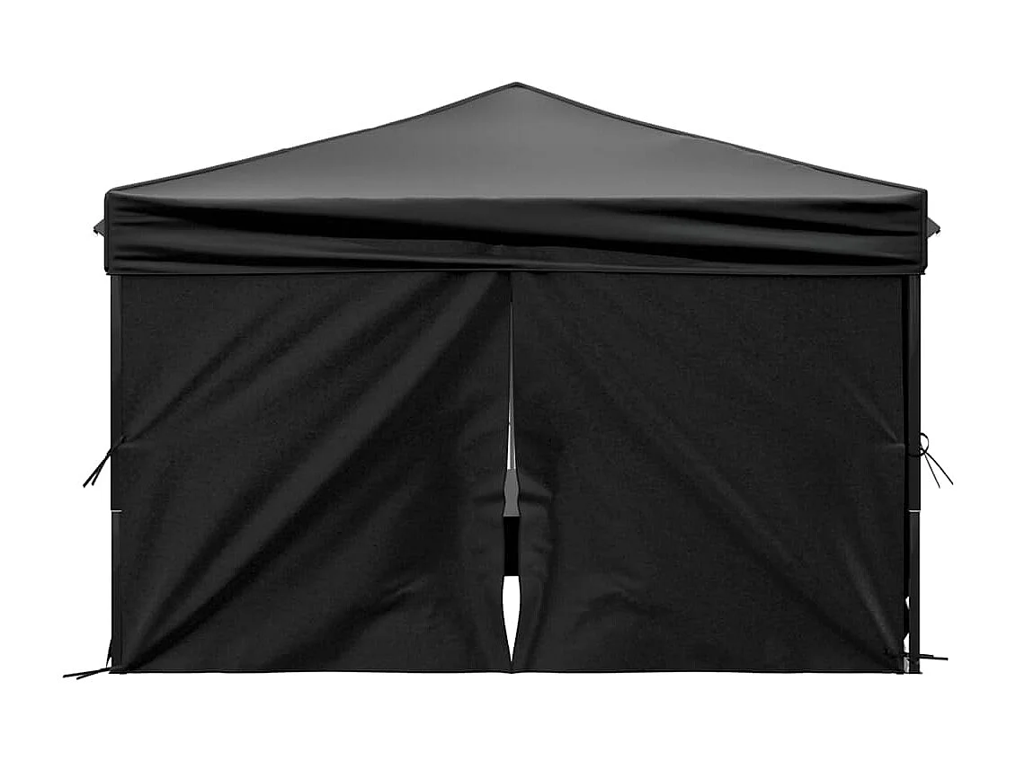 Carpa de recepción plegable con paredes Negra 3x3 m