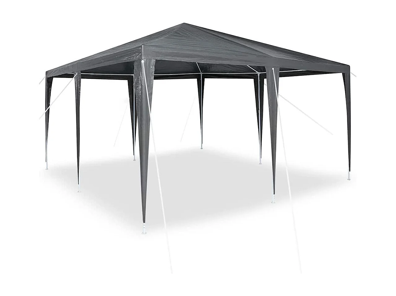 Partyzelt Anthrazit und Weiß 400 x 400 x 266 cm