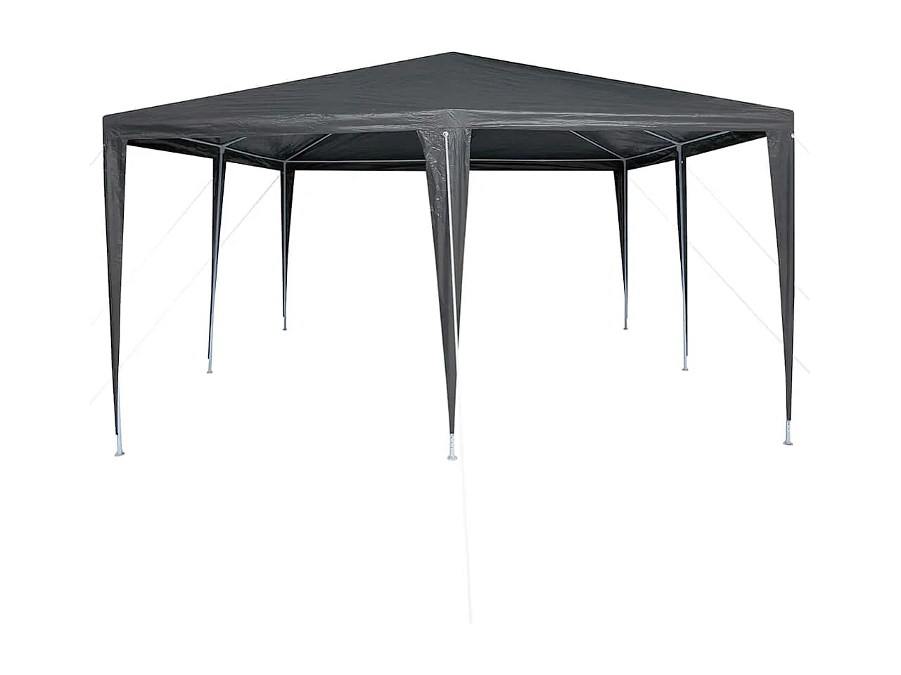 Partyzelt Anthrazit und Weiß 400 x 400 x 266 cm
