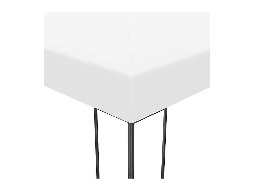 Cenador de jardín 6 x 3 m Blanco