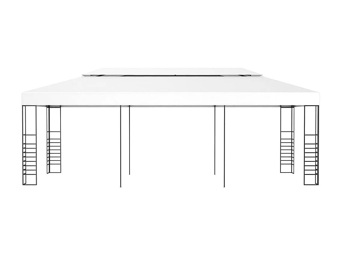 Gazebo da giardino 6 x 3 m Bianco