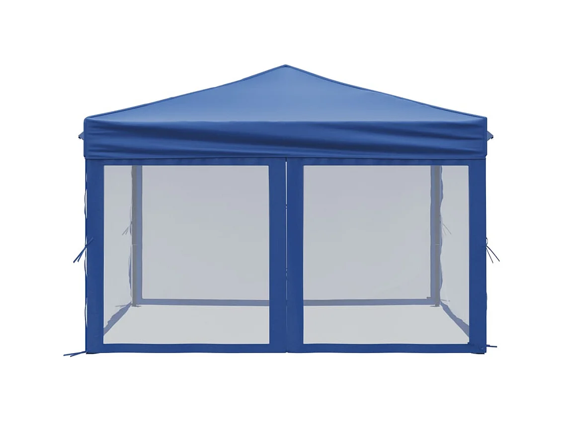Carpa de recepción plegable con paredes Azul 3x3 m