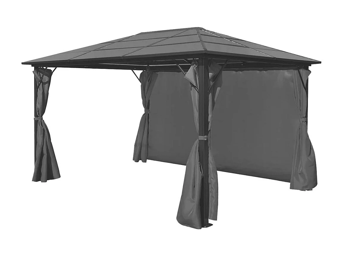 Carpa con cortina Aluminio Antracita 400 x 300 cm