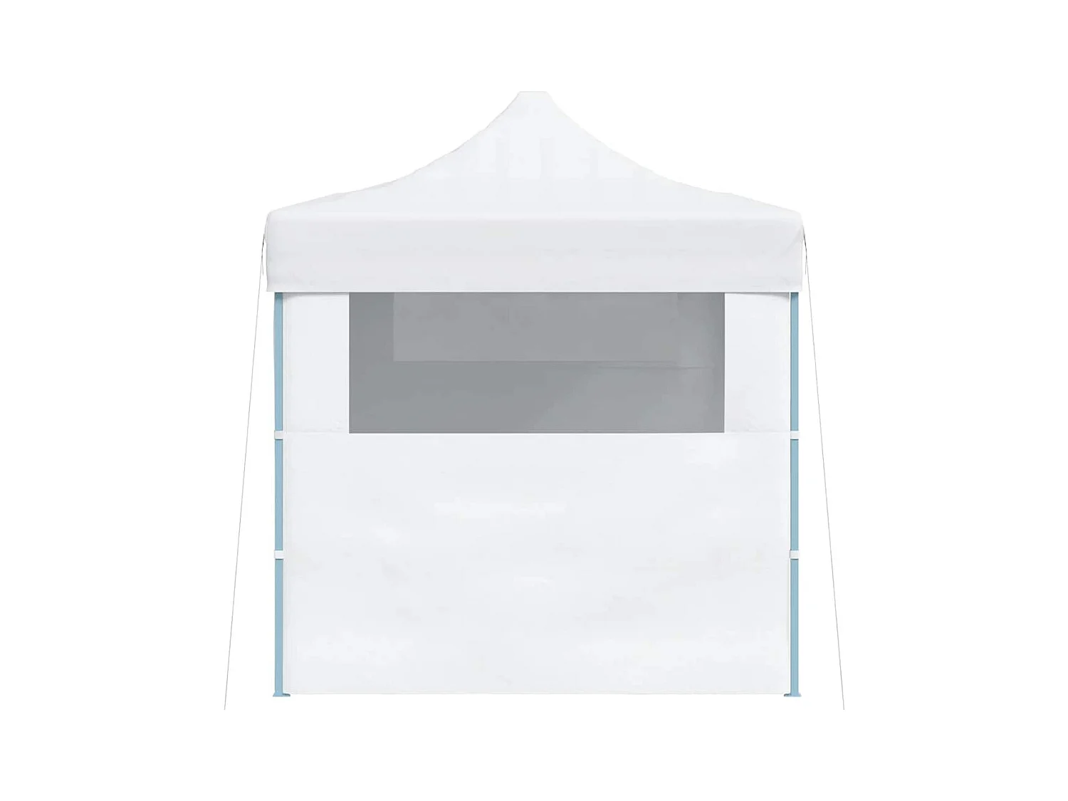 Faltbares Empfangszelt mit 3 Wänden 280x410x315 cm Stahl Weiß