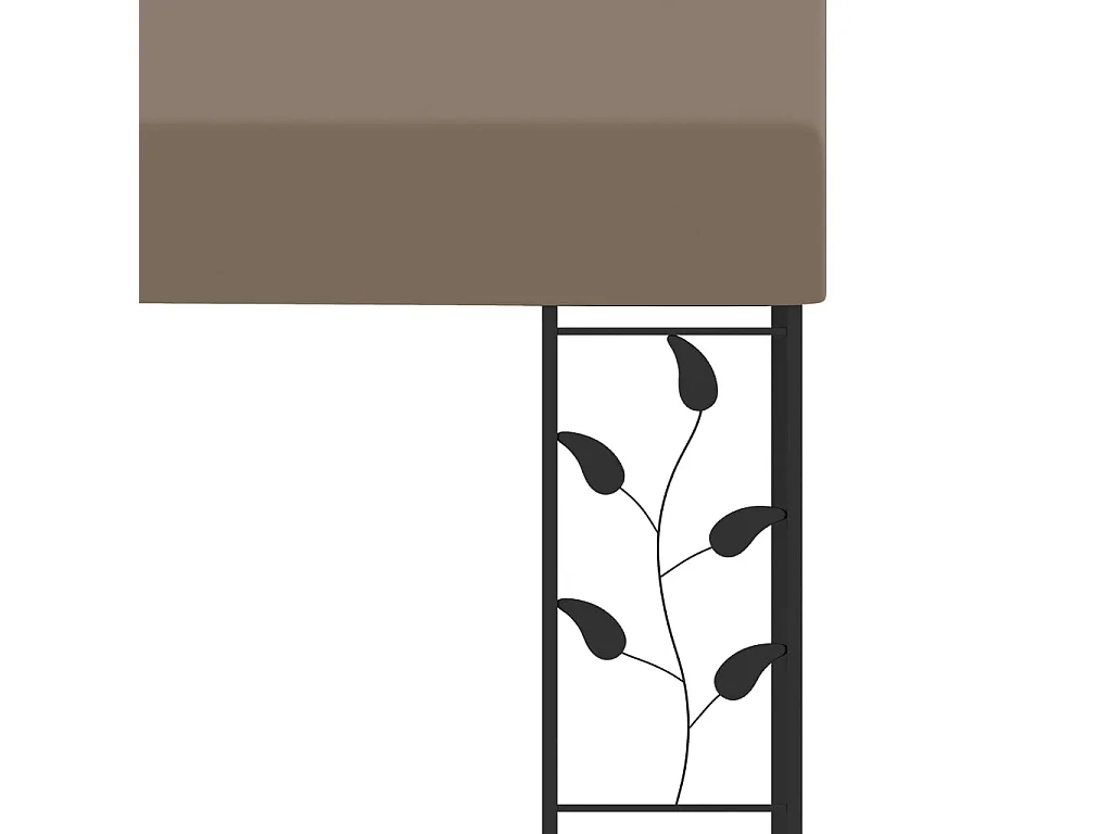 Belvédère mural 6x3x2,5 m Taupe