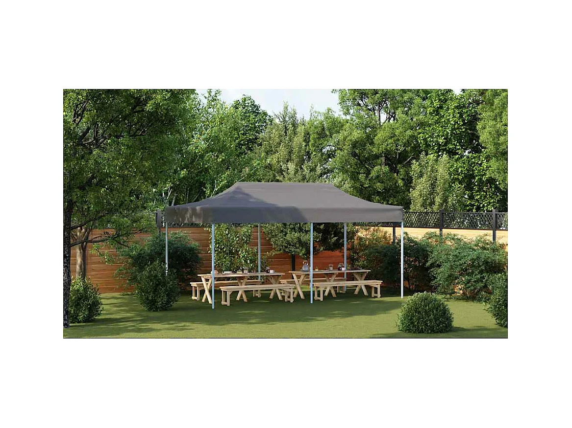 Carpa de recepción plegable 3 x 6 m Antracita