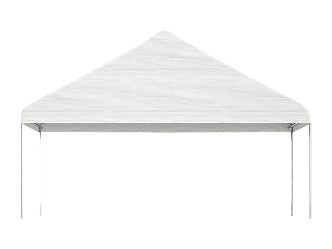 Belvédère avec toit blanc 6,69x5,88x3,75 m polyéthylène