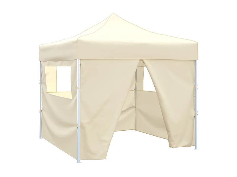 Tienda plegable de 4 paredes Crema 3 x 3 m
