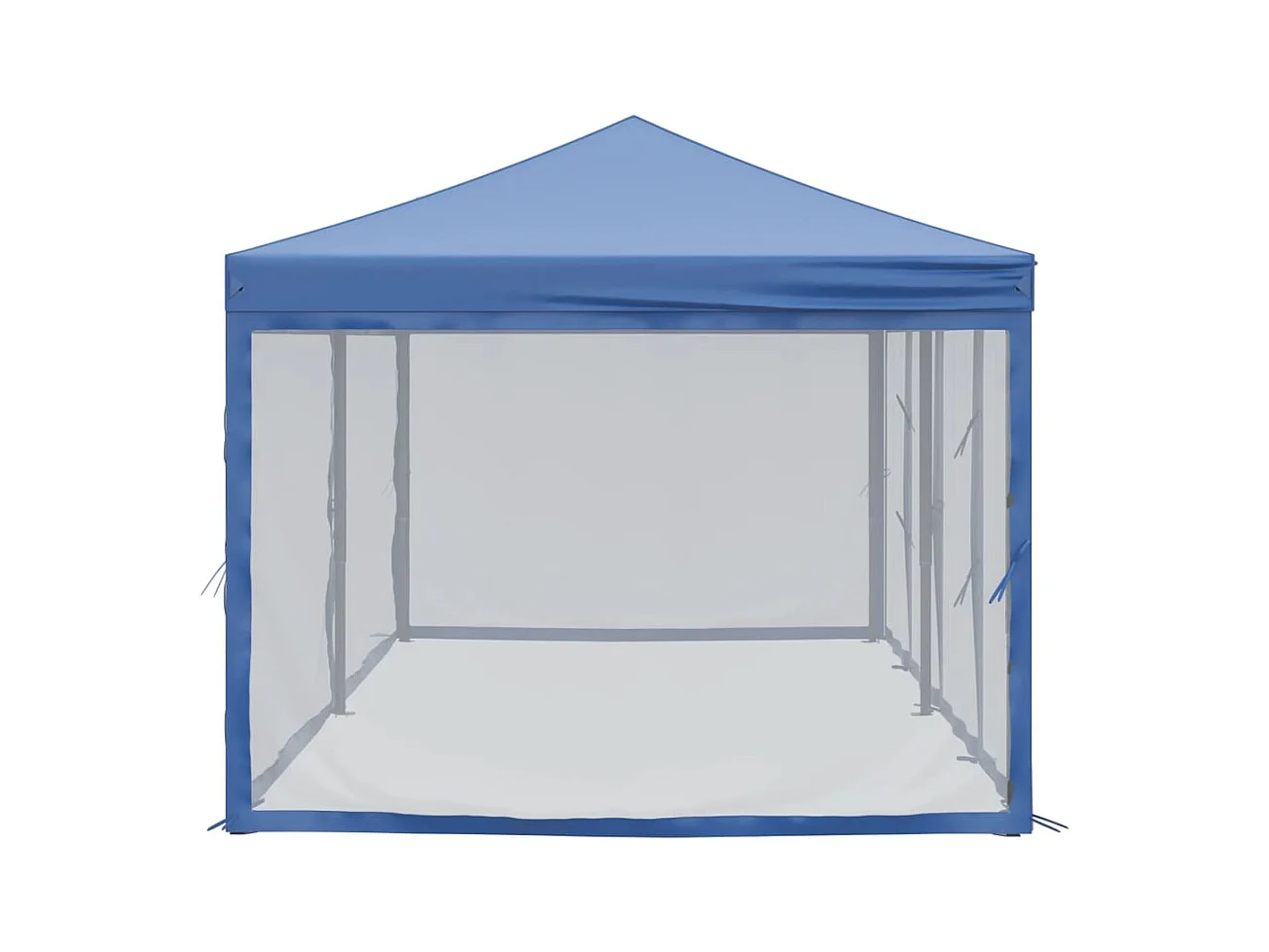 Opvouwbare ontvangsttent met wanden Blauw 3x6 m
