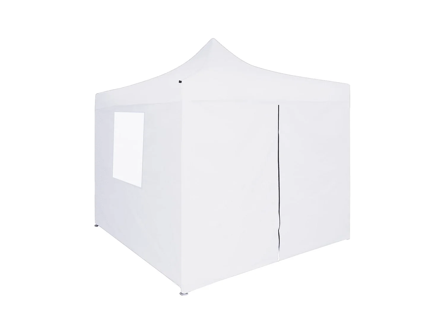 Carpa de recepción plegable de 4 paredes 3x3 m Acero Blanco