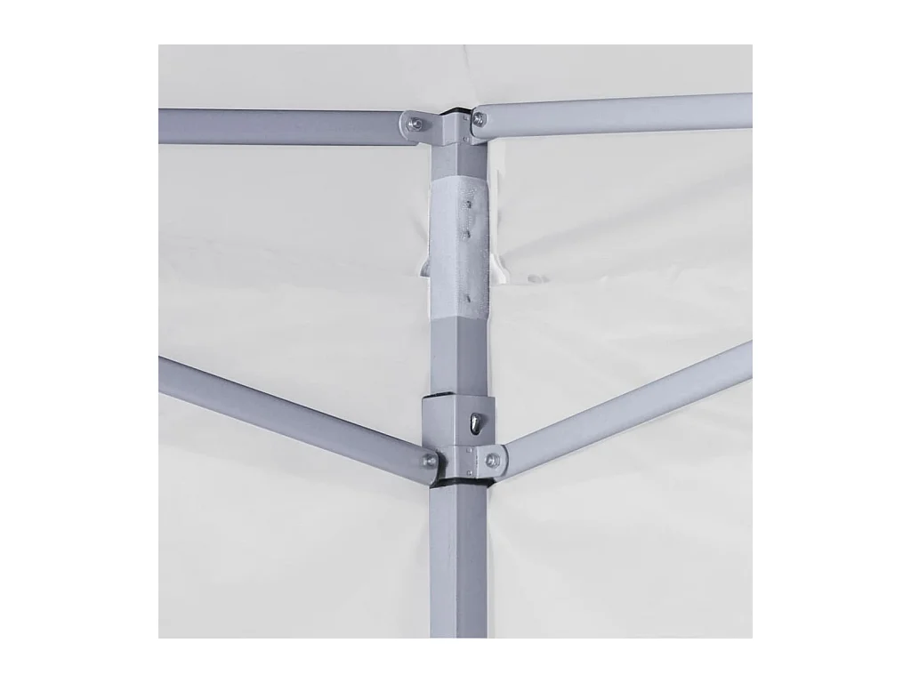 Carpa de recepción plegable de 4 paredes 3x3 m Acero Blanco