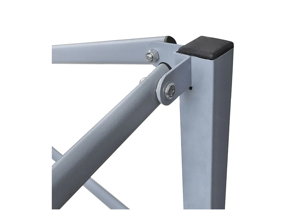 Carpa de recepción plegable de 4 paredes 3x3 m Acero Blanco