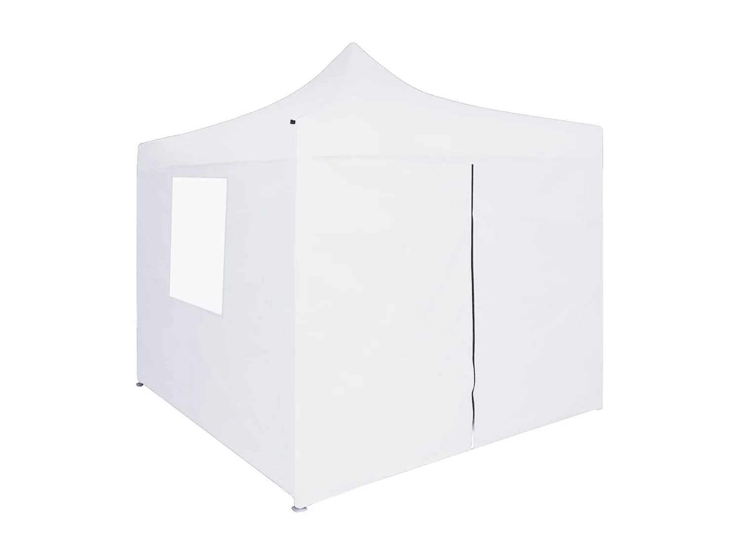 Carpa de recepción plegable de 4 paredes 3x3 m Acero Blanco