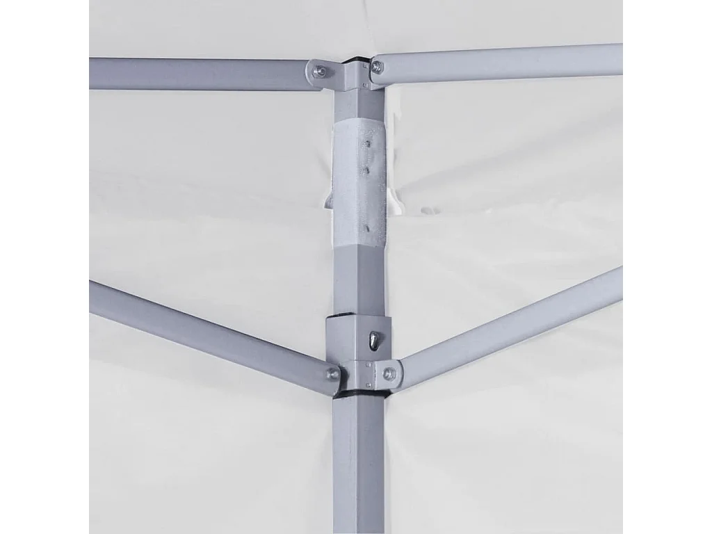 Carpa de recepción plegable de 4 paredes 3x3 m Acero Blanco