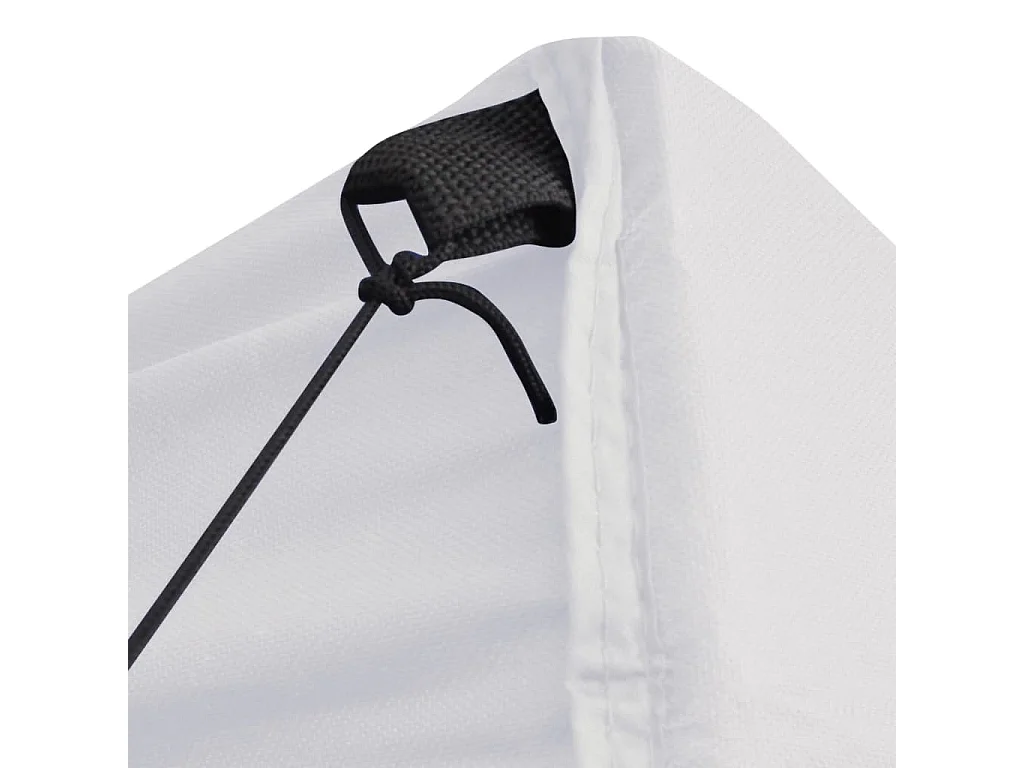 Carpa de recepción plegable de 4 paredes 3x3 m Acero Blanco