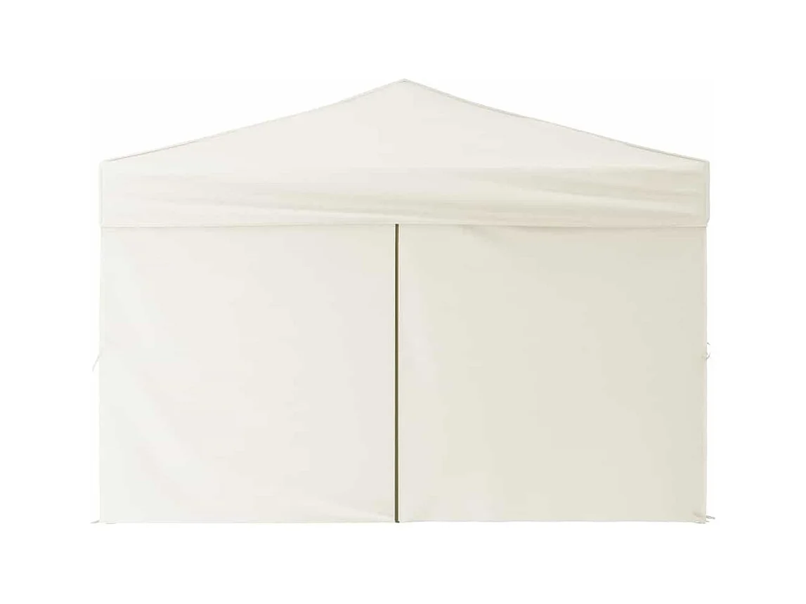Carpa plegable para fiestas con paredes Crema 3x3 m