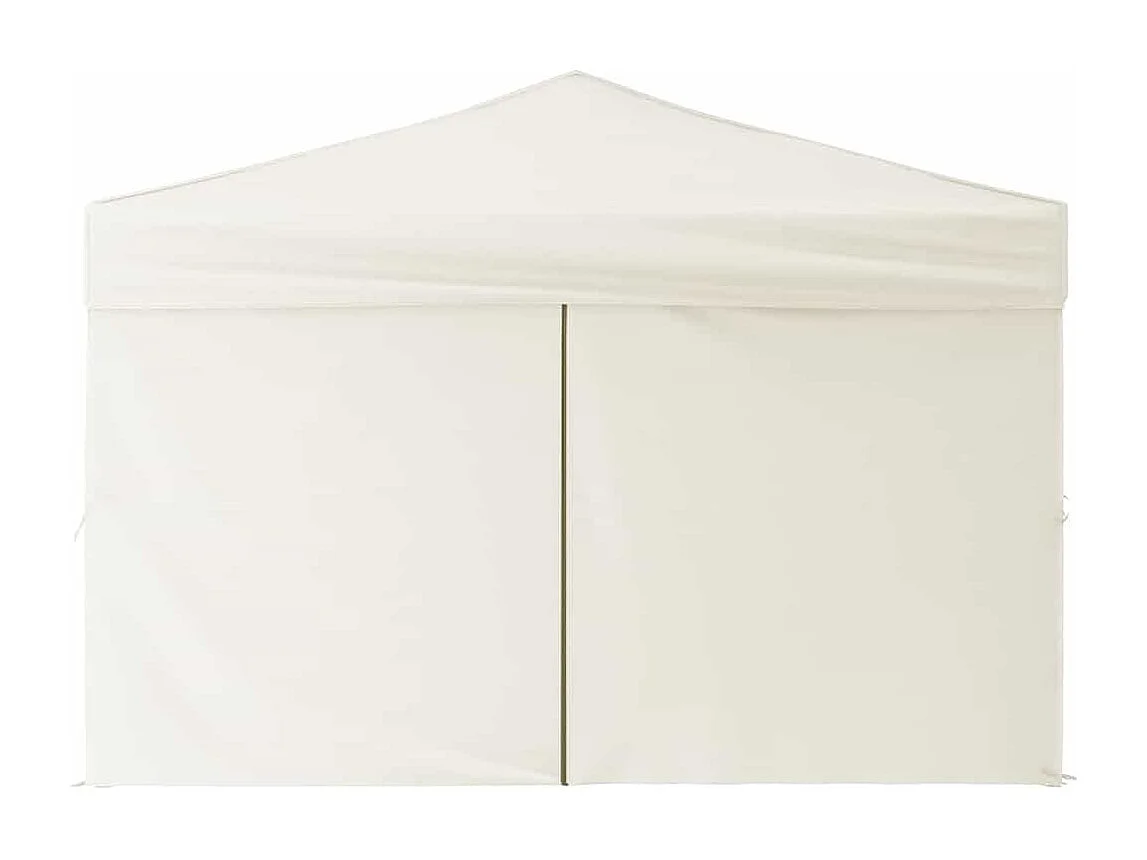 Carpa plegable para fiestas con paredes Crema 3x3 m