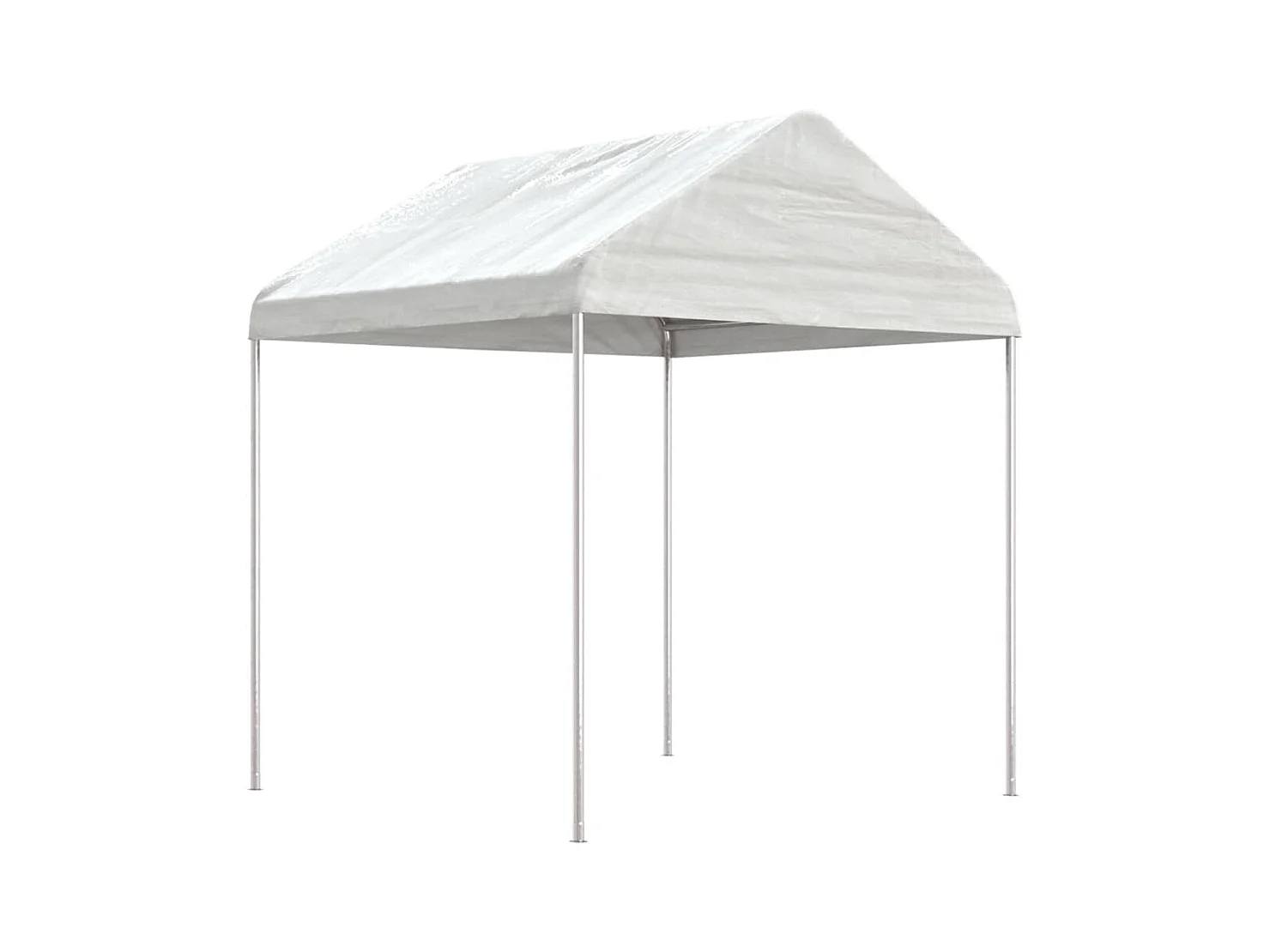 Cenador con techo blanco 13,38x2,28x2,69 m polietileno