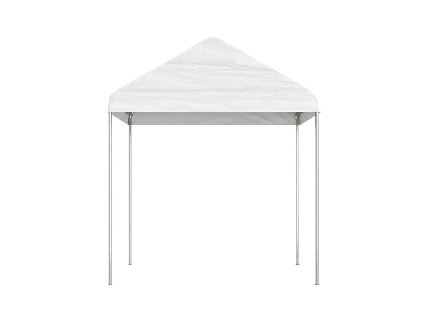 Cenador con techo blanco 13,38x2,28x2,69 m polietileno