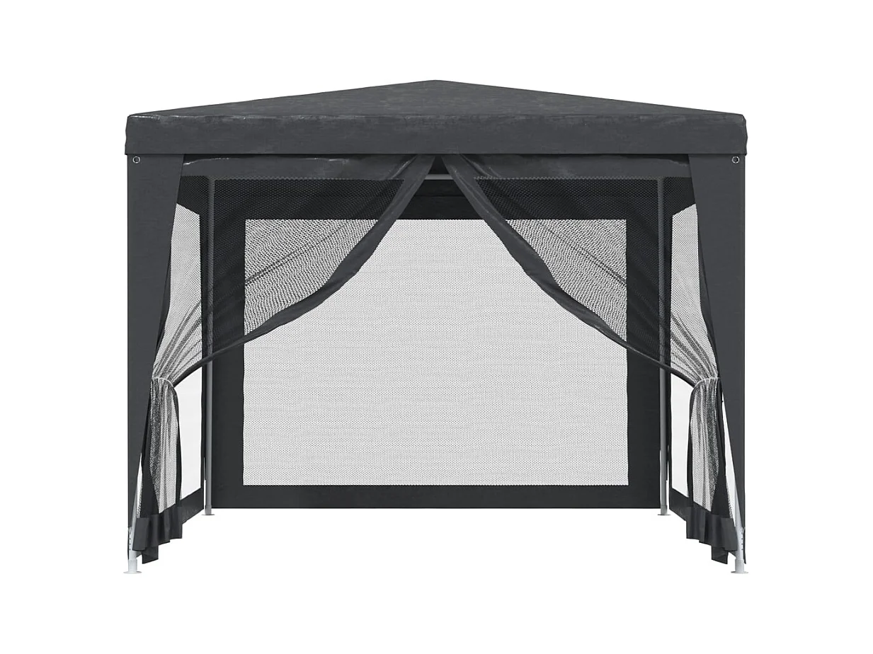 Carpa para fiestas con 4 paredes laterales de malla Antracita 3x3m