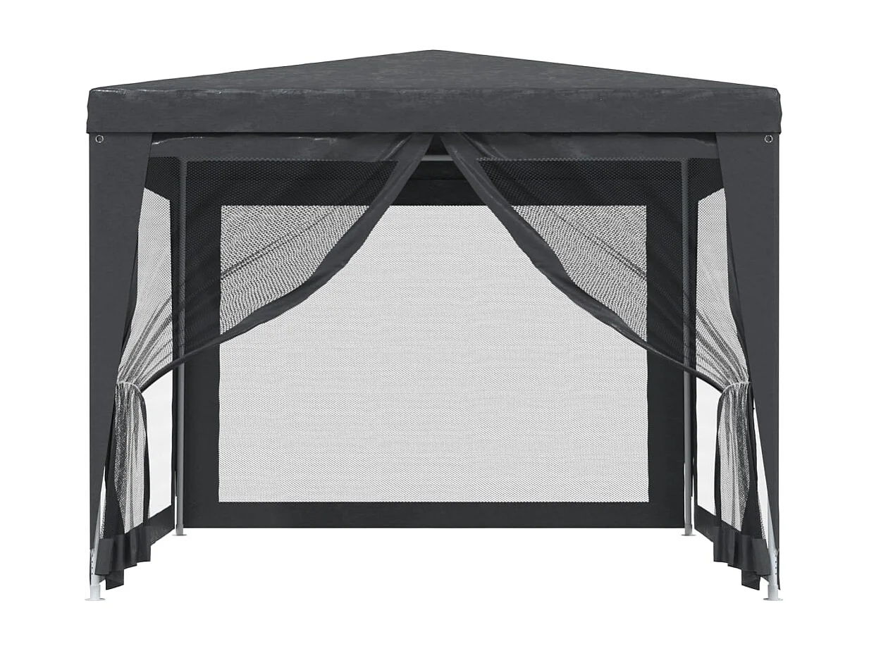 Carpa para fiestas con 4 paredes laterales de malla Antracita 3x3m