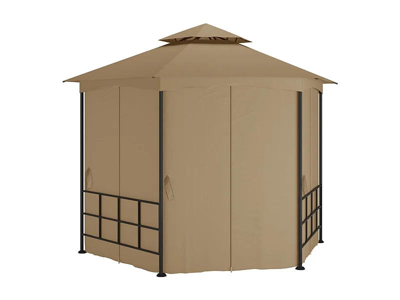 Belvédère avec parois 3,1x2,7 m Taupe
