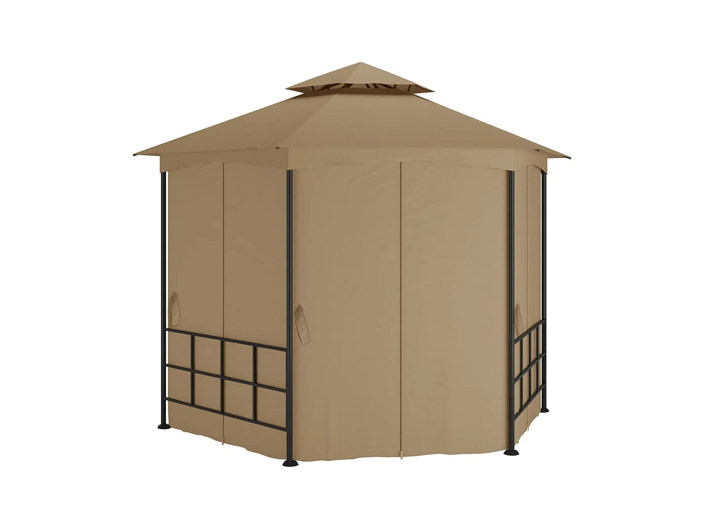 Belvédère avec parois 3,1x2,7 m Taupe