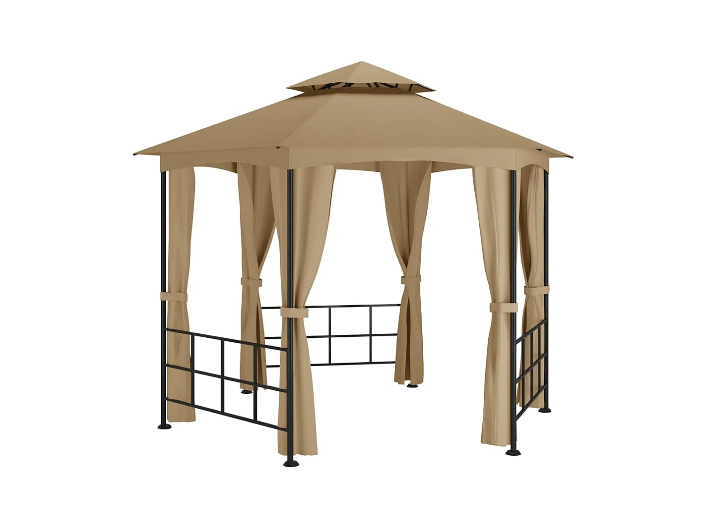 Belvédère avec parois 3,1x2,7 m Taupe