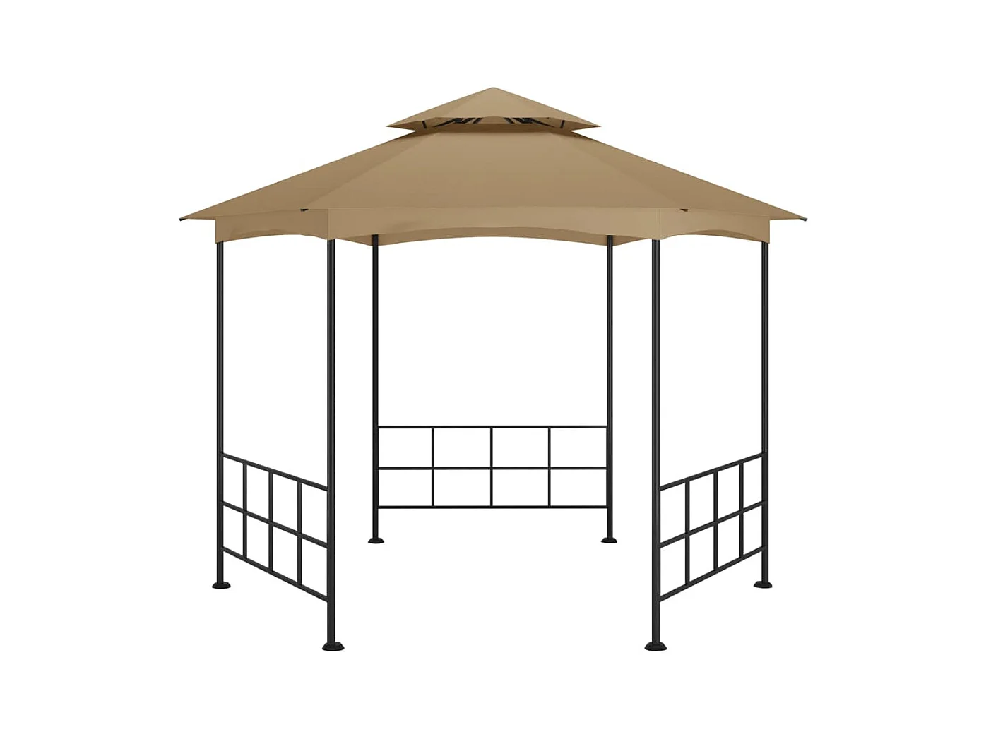 Belvédère avec parois 3,1x2,7 m Taupe