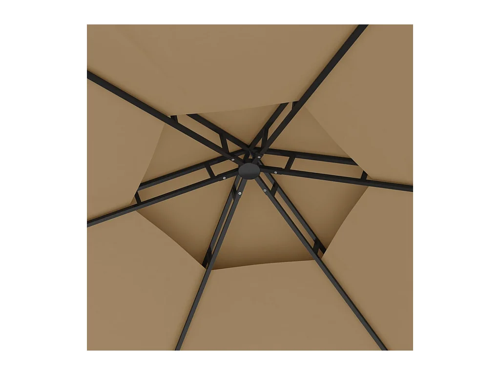 Belvédère avec parois 3,1x2,7 m Taupe