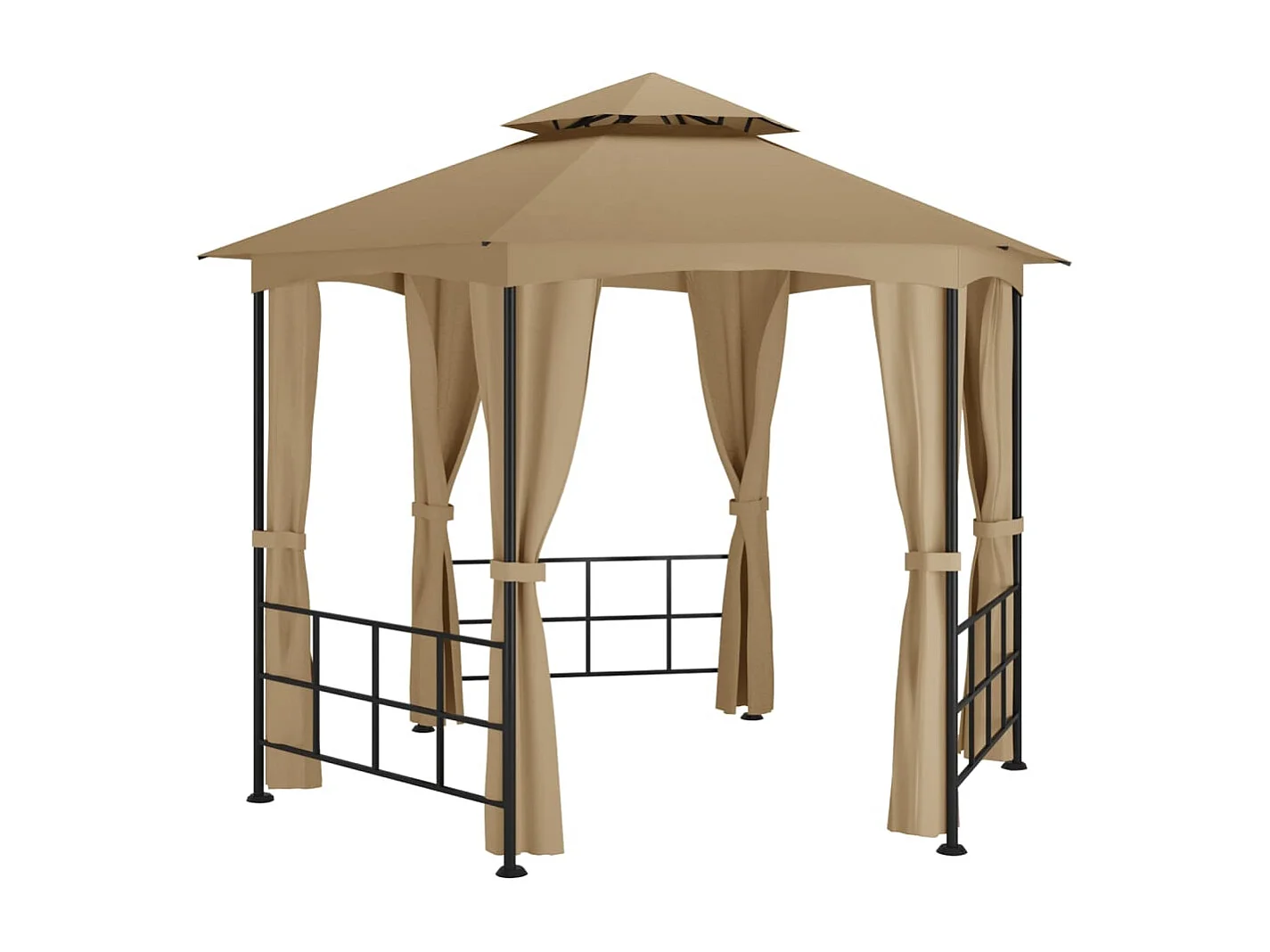 Belvédère avec parois 3,1x2,7 m Taupe