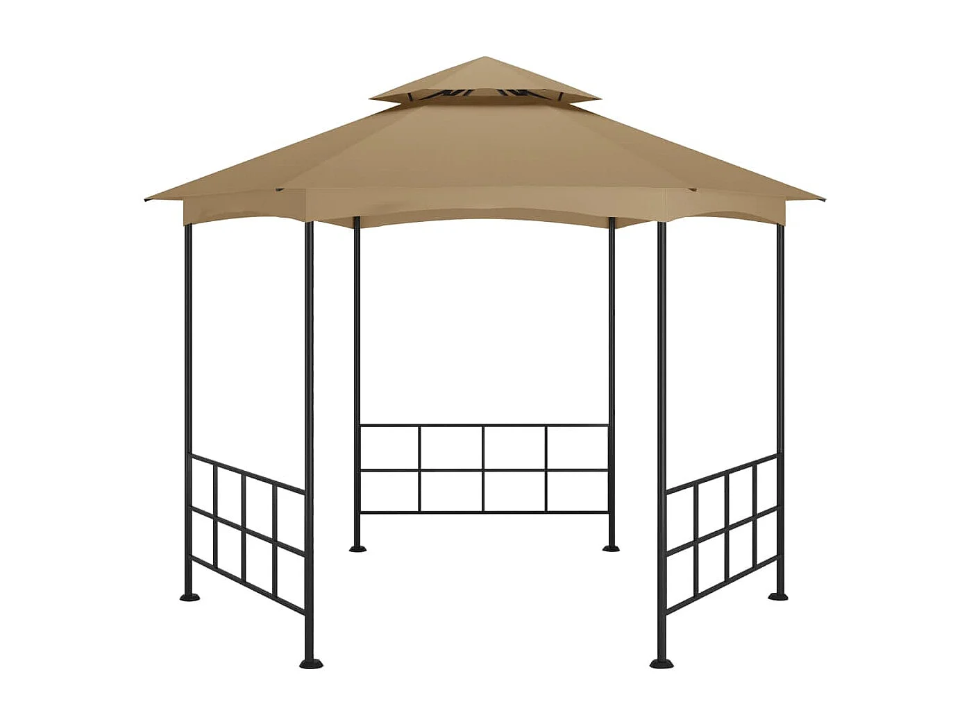 Belvédère avec parois 3,1x2,7 m Taupe