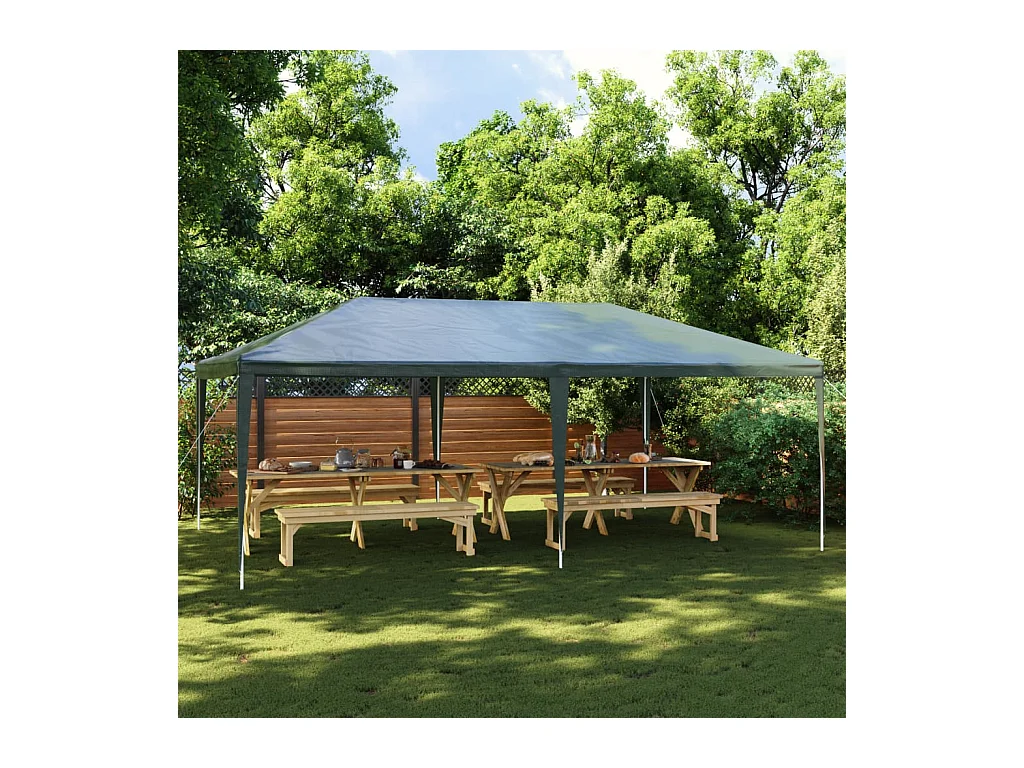 Tente de réception professionnelle 4x6 m Vert 90 g/m²