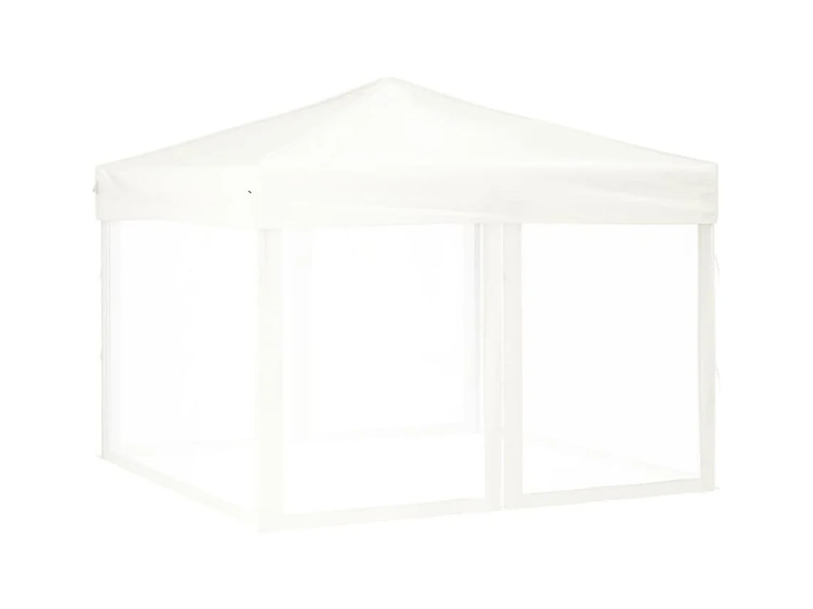 Carpa de recepción plegable con paredes Blanca 3x3 m
