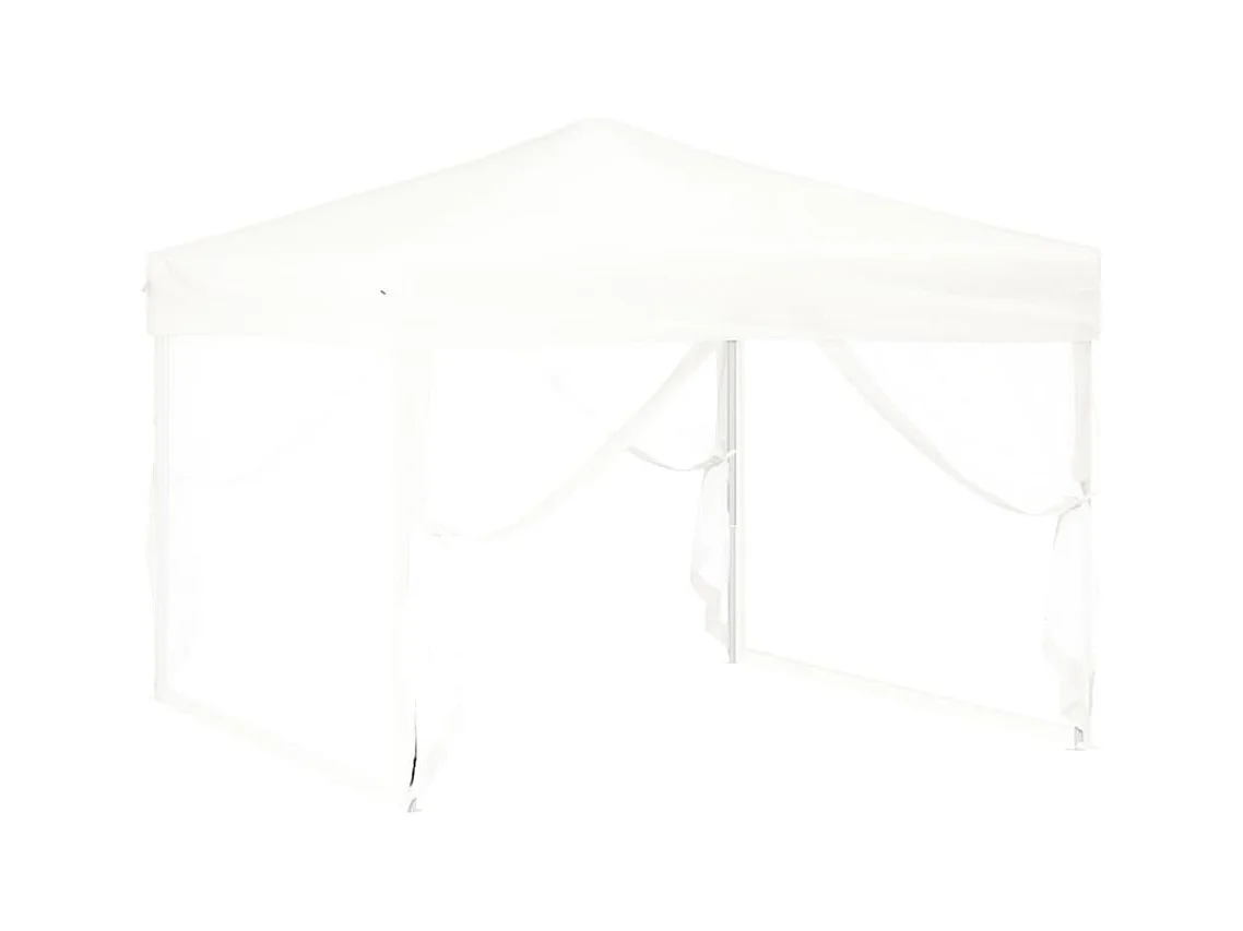 Carpa de recepción plegable con paredes Blanca 3x3 m