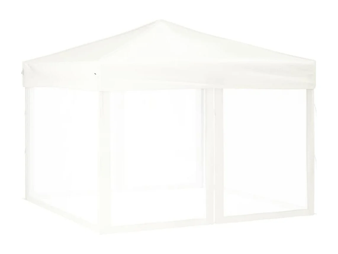 Tenda pieghevole per ricevimenti con pareti Bianca 3x3 m