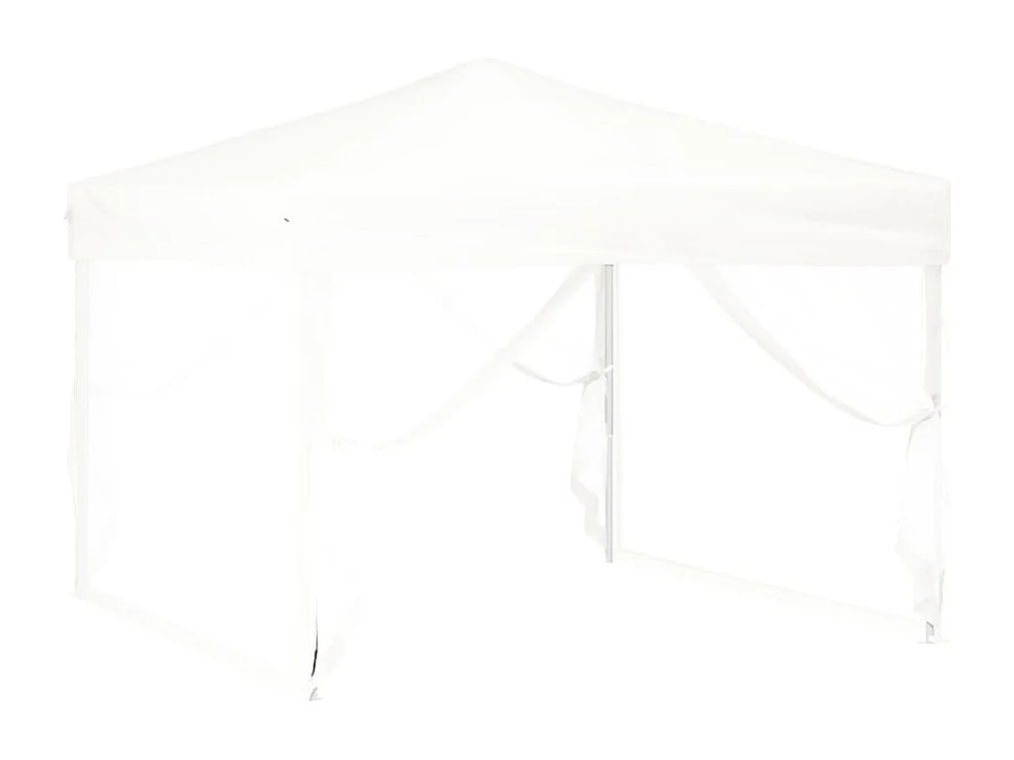 Tenda pieghevole per ricevimenti con pareti Bianca 3x3 m