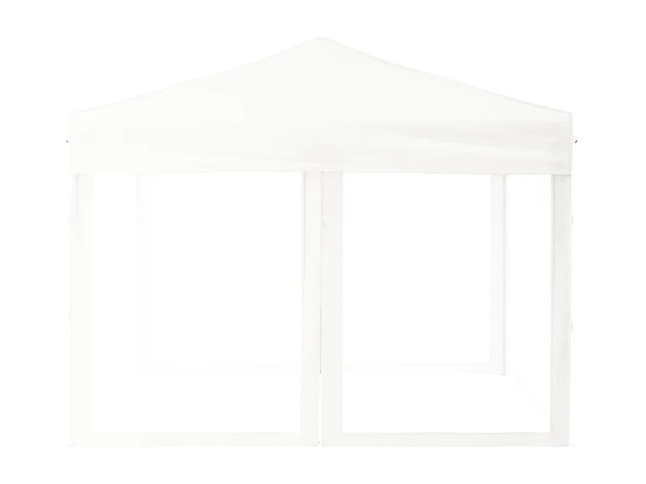 Tenda pieghevole per ricevimenti con pareti Bianca 3x3 m