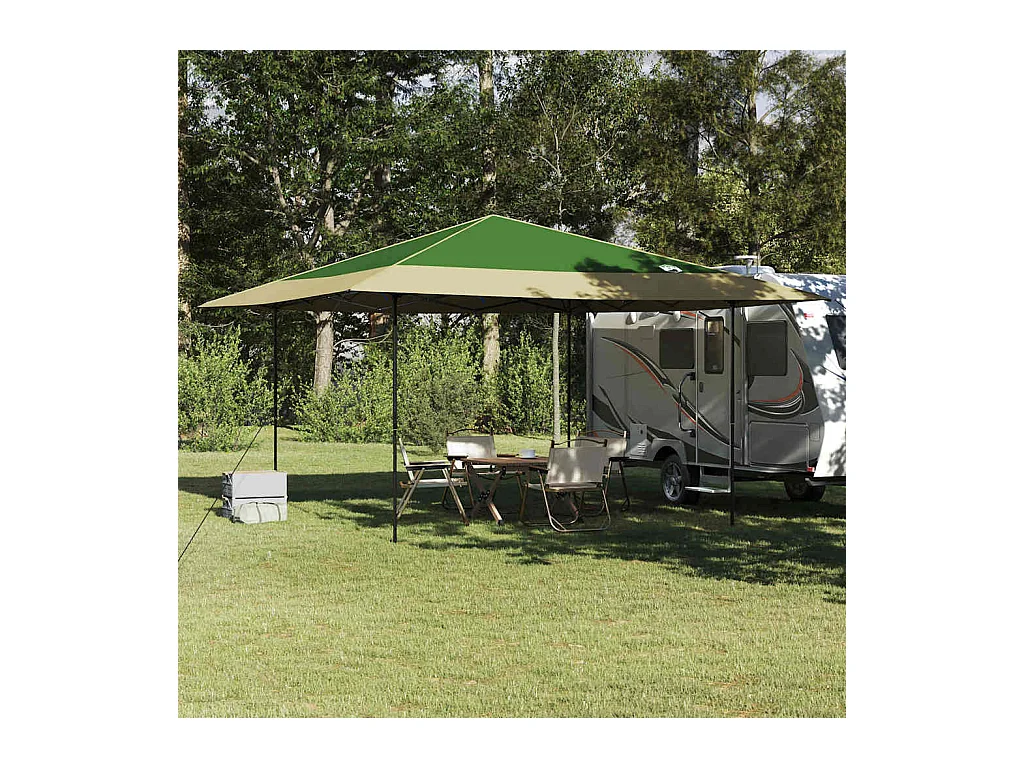 Tente à auvent pop-up Vert 400 x 400 cm tissu