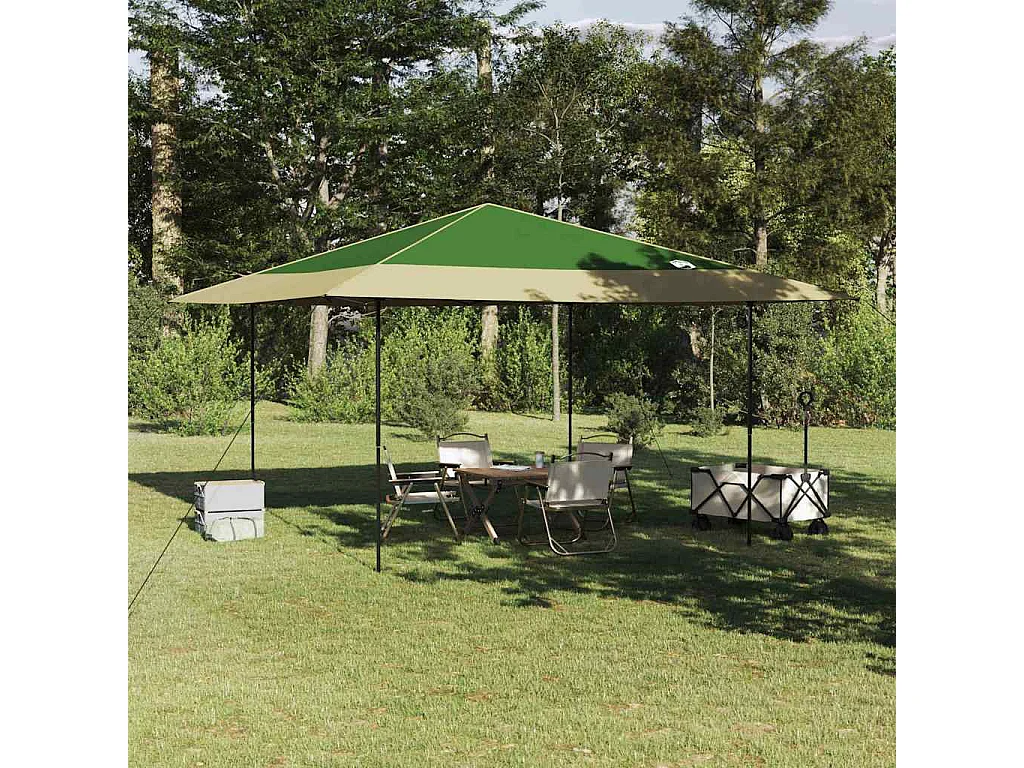 Tente à auvent pop-up Vert 400 x 400 cm tissu