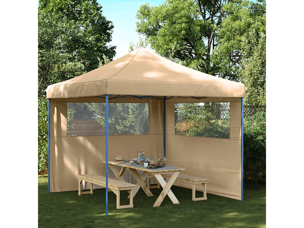 Carpa de recepción plegable emergente con 2 paredes laterales