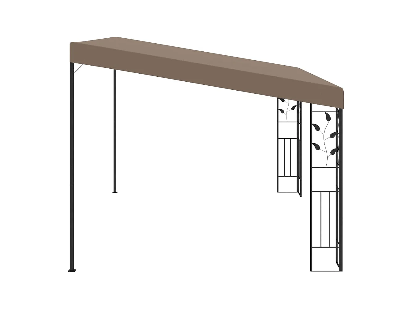 Belvédère mural 4x3x2,5 m Taupe