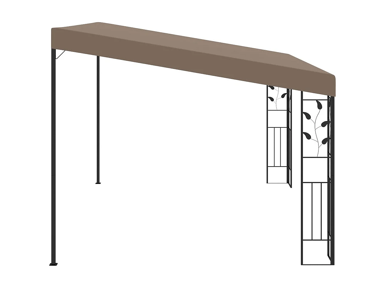 Belvédère mural 4x3x2,5 m Taupe